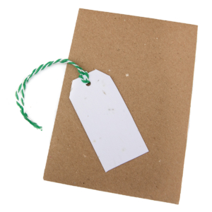 Green Planet Paper classic gift tag green string