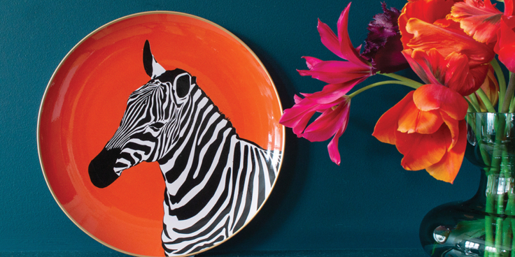 AUDENZA Orange Zebra Plate s39 95 6371600