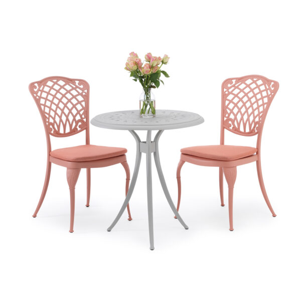 Casa Twoseater Round Set Blush and Cloudy Grey