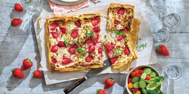 Feta and starwberry tart 1