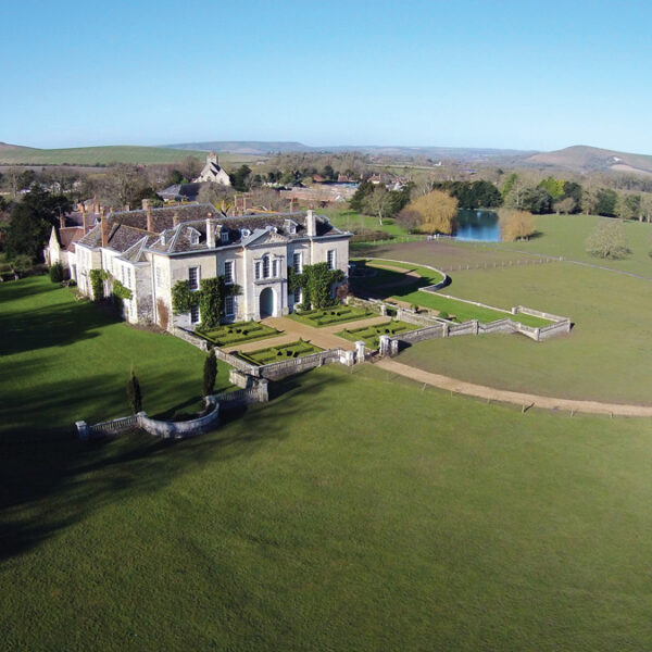 Firle Place from the air