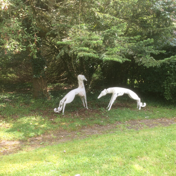 Dog sculptures at Pickhams