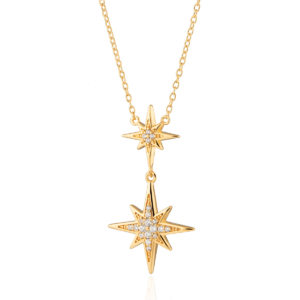 3 Scream Pretty x Hannah Martin Art Deco Star Necklace Gold PS75 www screampretty com