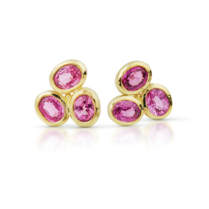 Pink tourmaline earrings