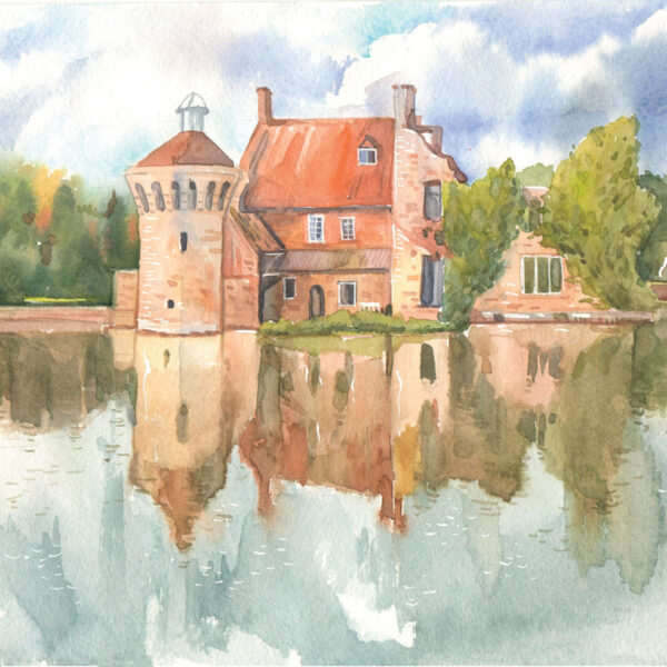Scotney Castle Watercolour painting